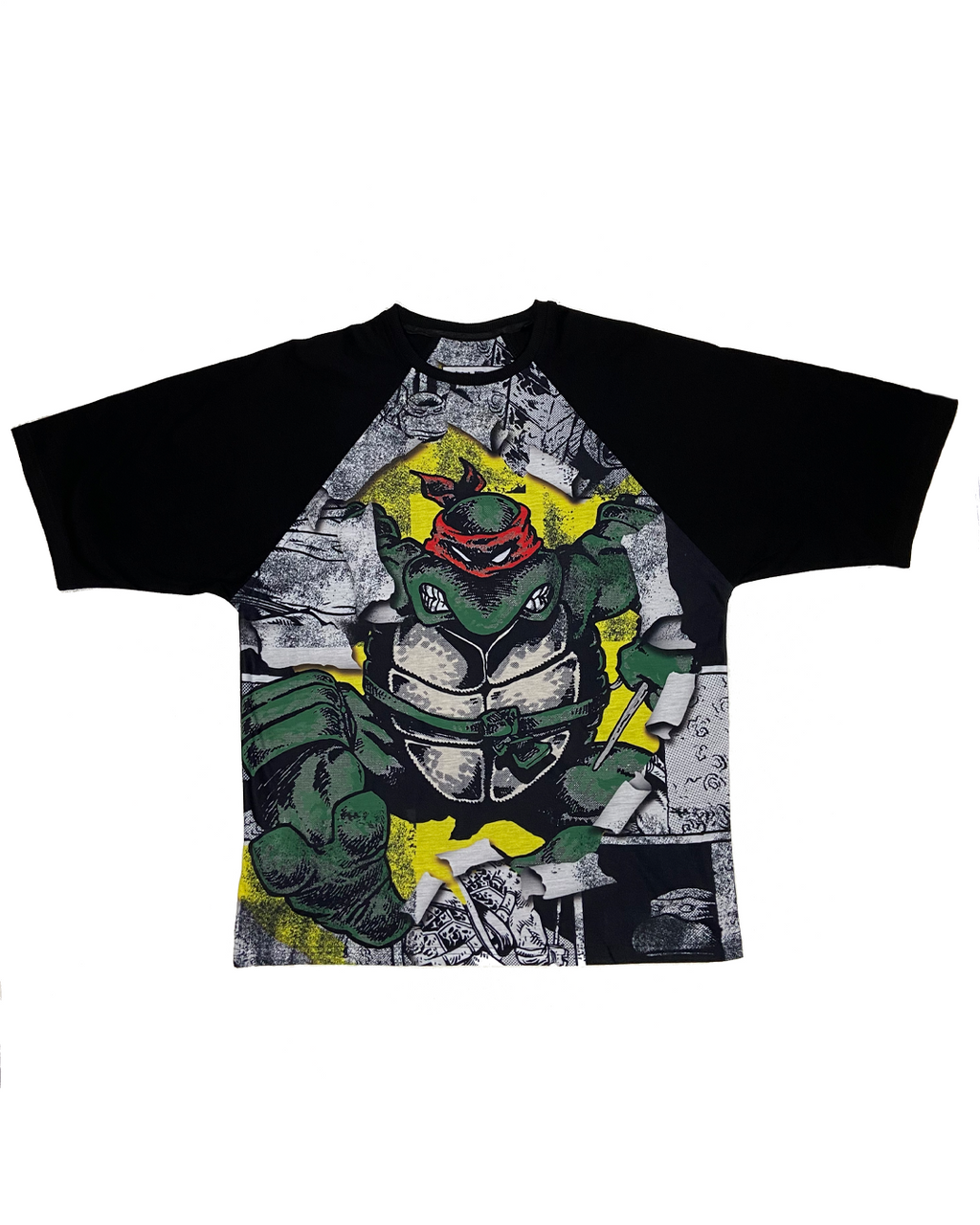 Turtles Retro Oversized Raglan T-shirt Men / 11 XL - Urban Pitara