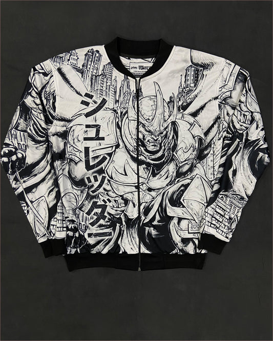 Ninja Turtles Shredder Monochrome Bomber Jacket