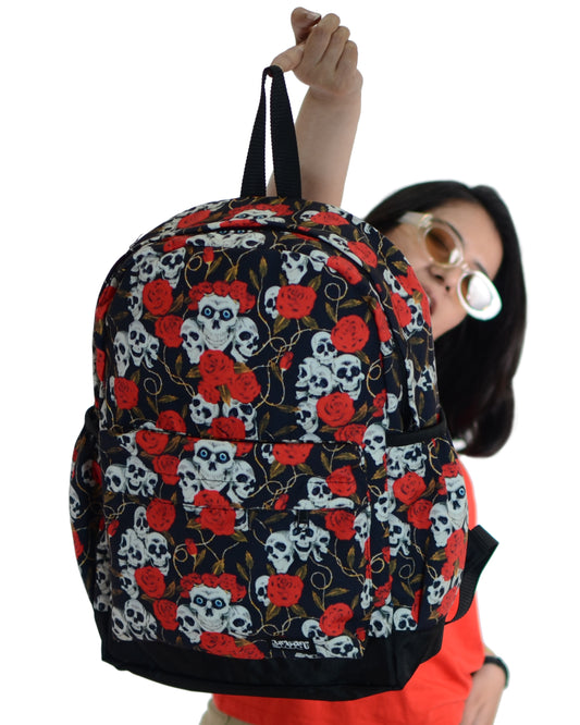 Skulls & Roses Canvas Backpack