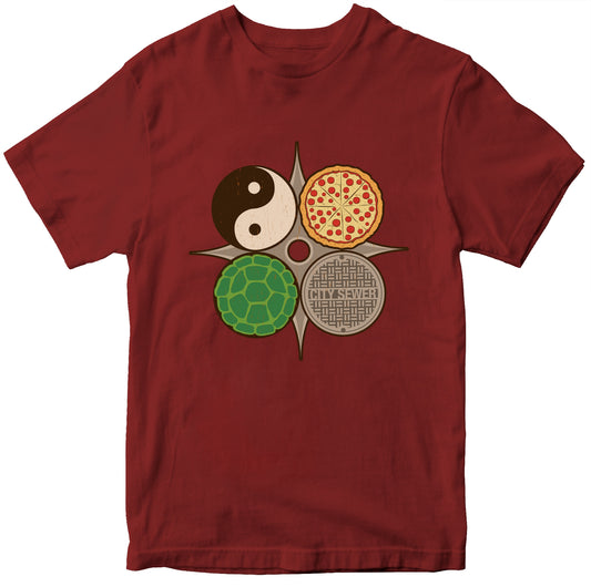 Ninja Turtles Lifeline Icons 100% Cotton T-shirt