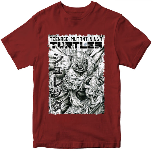 Ninja Turtles Shredder Monochrome 100% Cotton T-shirt