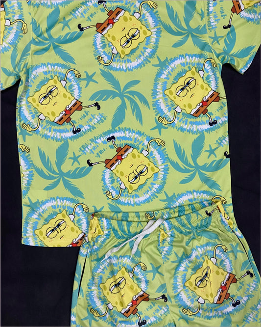 Spongebob Trance T-shirt Shorts Combo
