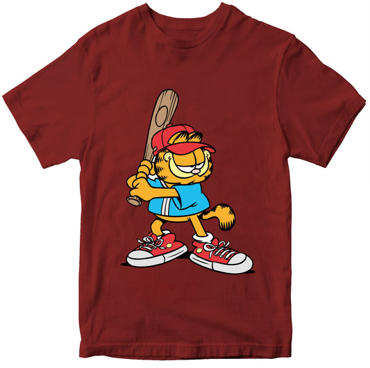 Garfield Baseball 100% Cotton T-shirt