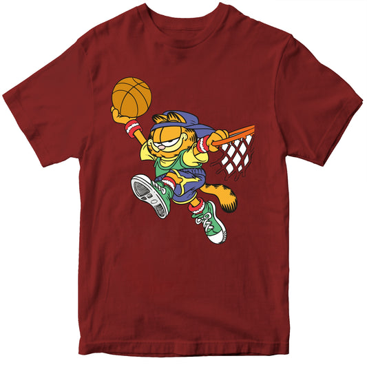 Garfield Basketball 100% Cotton T-shirt