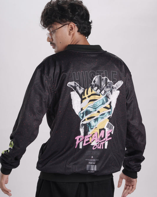 Hustle Magazine Art Bomber Jacket