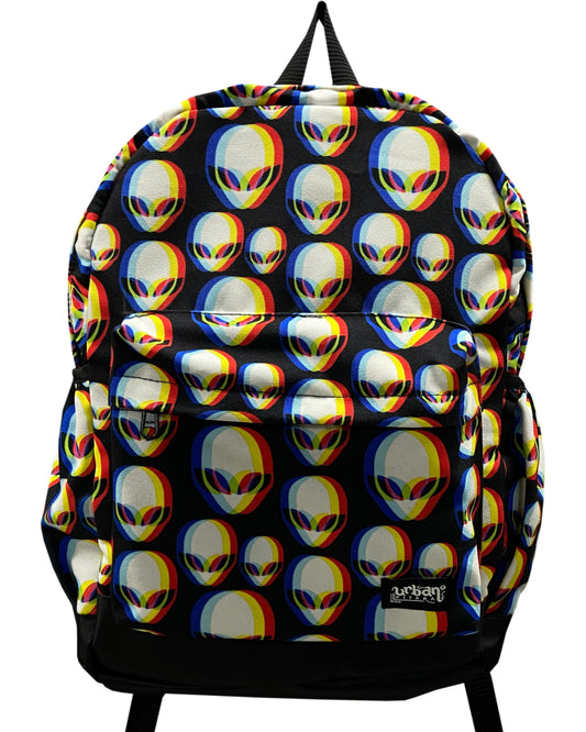 Trippy Alien Canvas Backpack