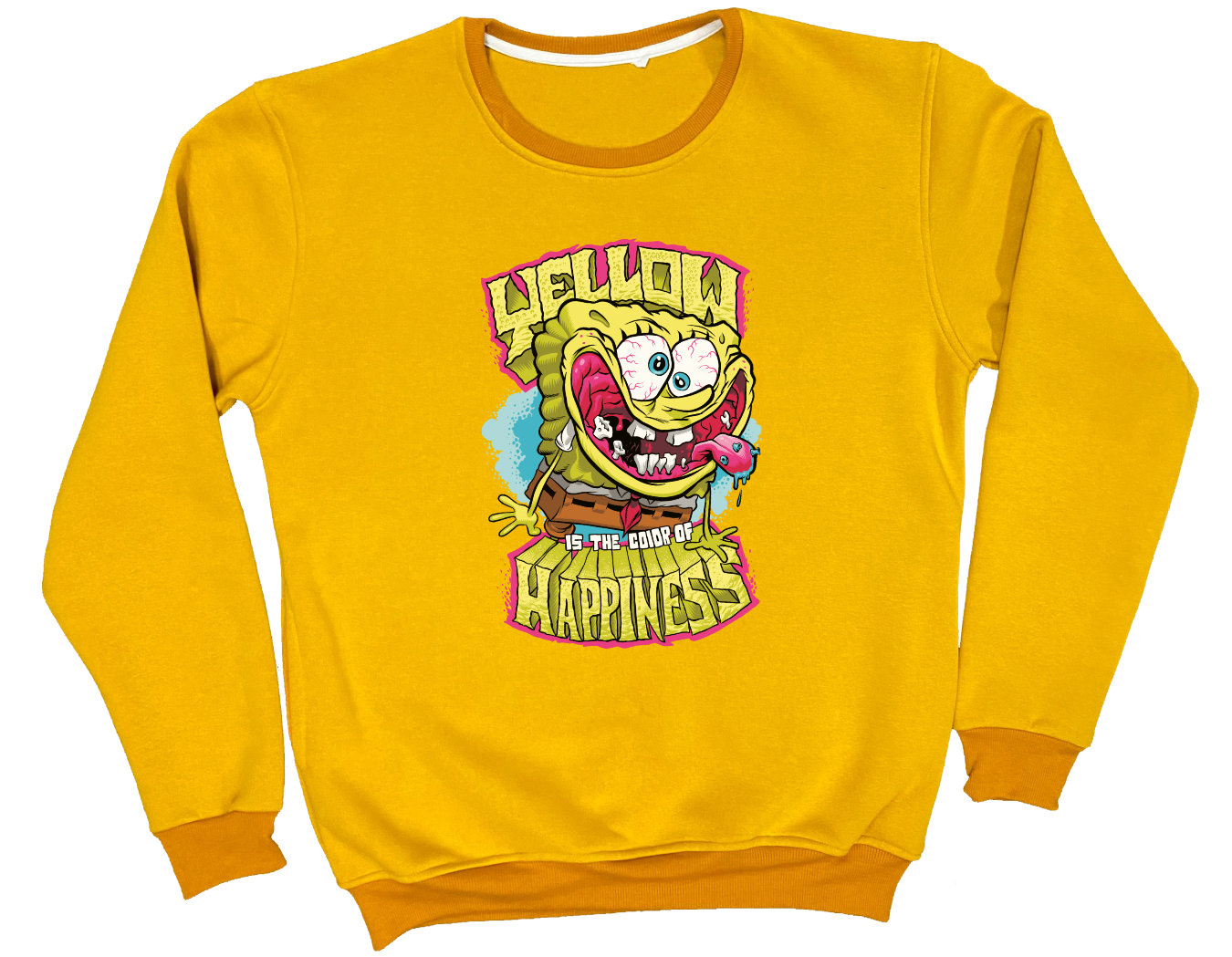 Yellow spongebob sweatshirt sale