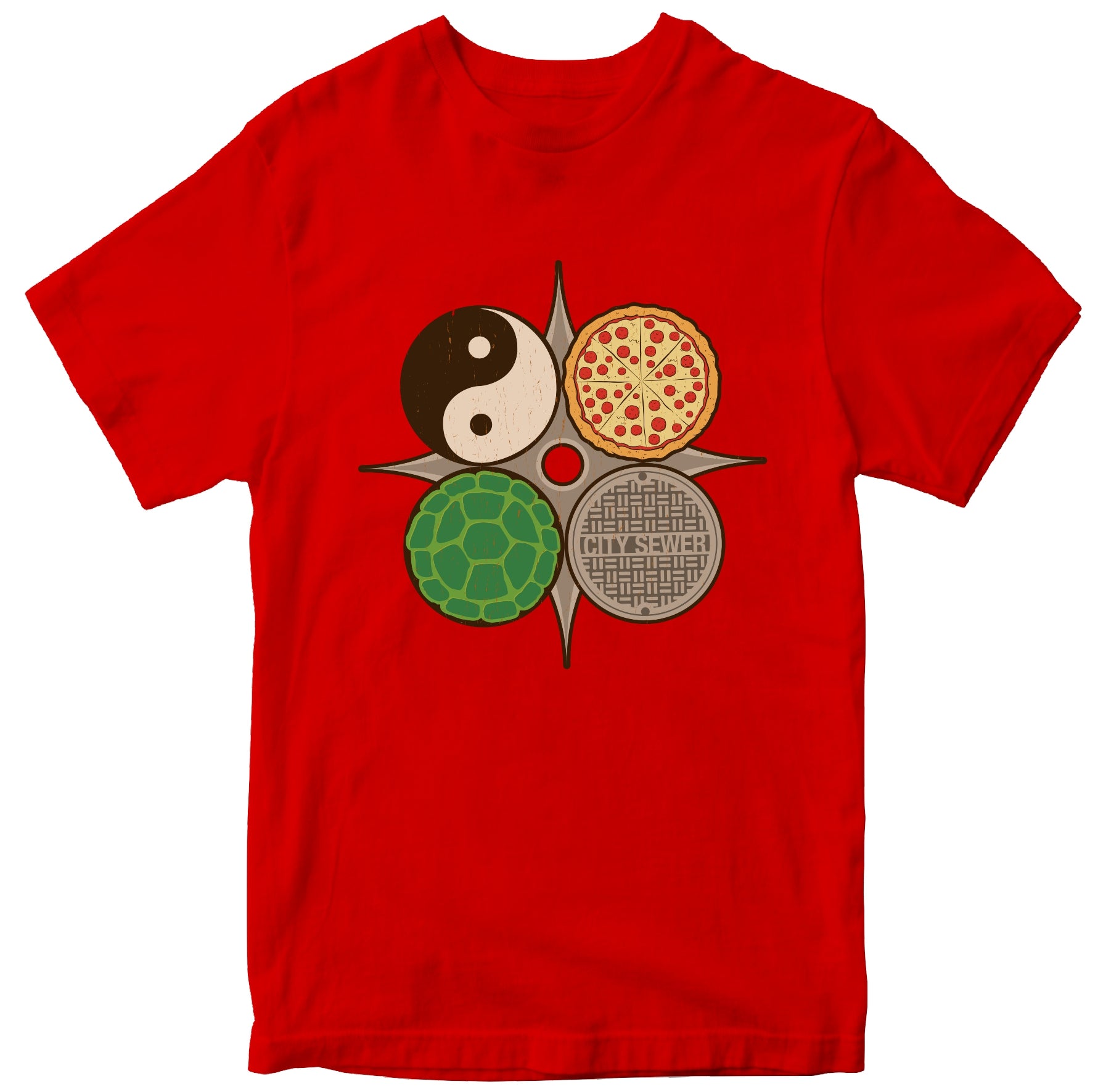 Ninja Turtles Lifeline Icons 100% Cotton T-shirt