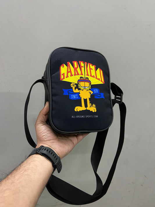 Garfield Varsity Faux Leather Side Sling Bag