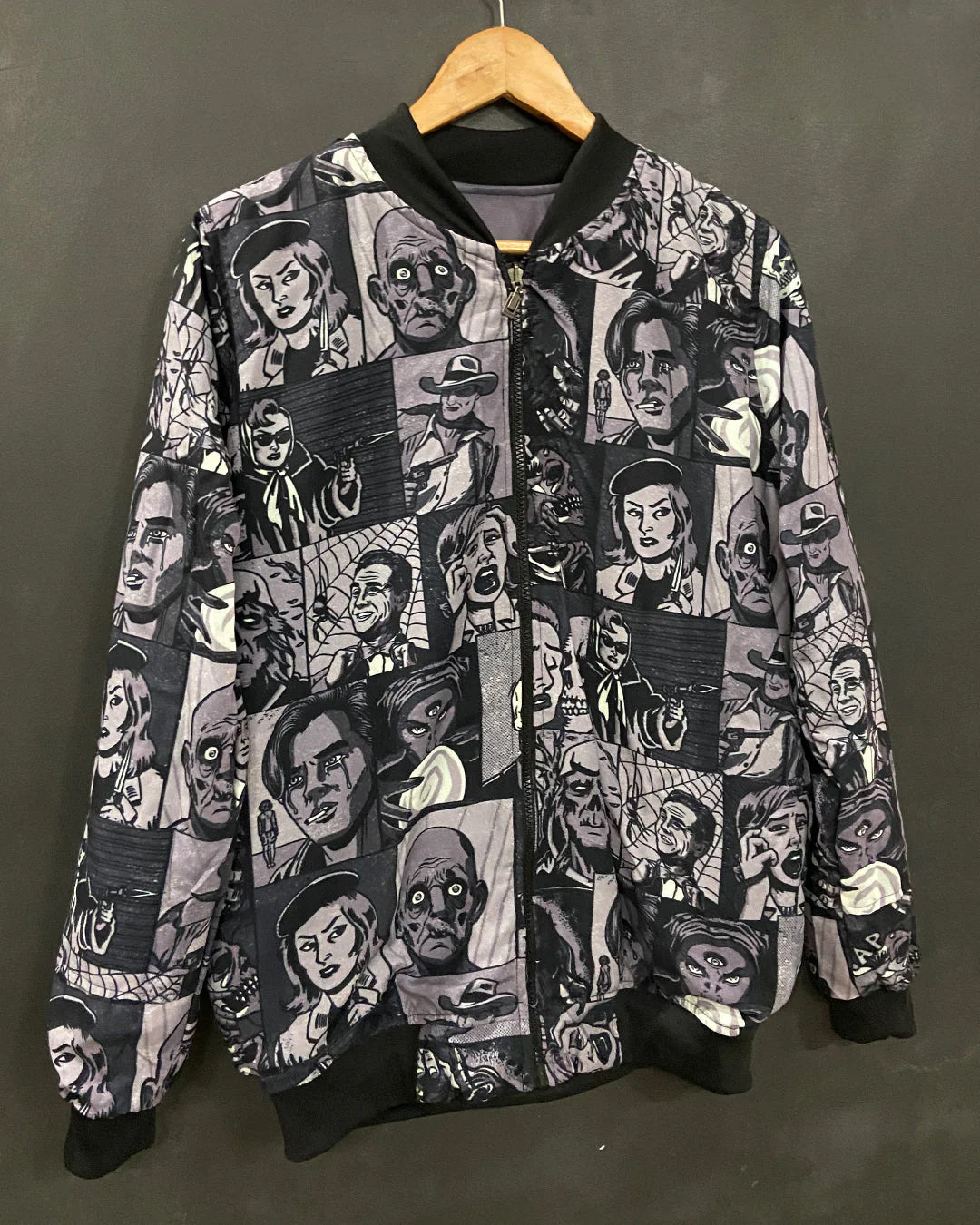 Killer Comics Monochrome Bomber Jacket - Main Image