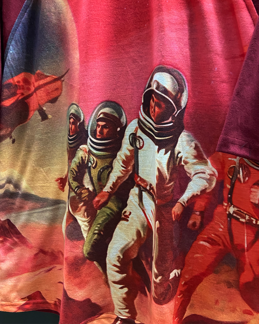 Space Marathon Oversized Raglan T-shirt