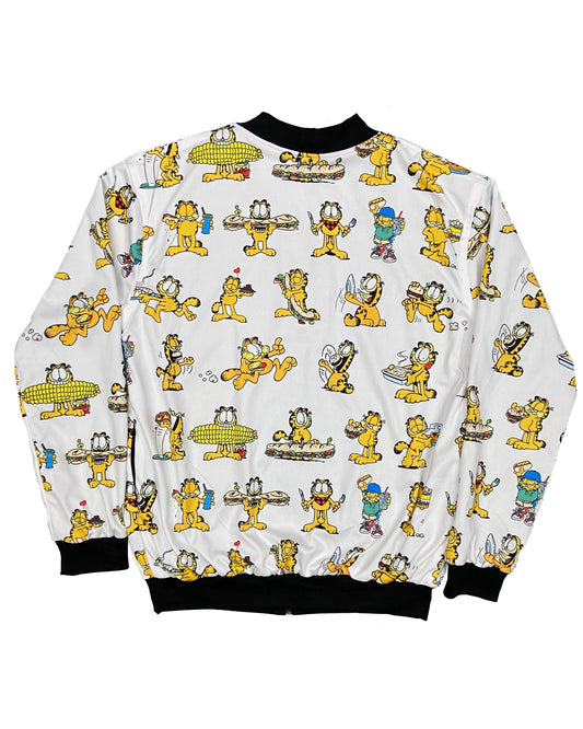 Garfield Foodie Pattern Bomber Jacket