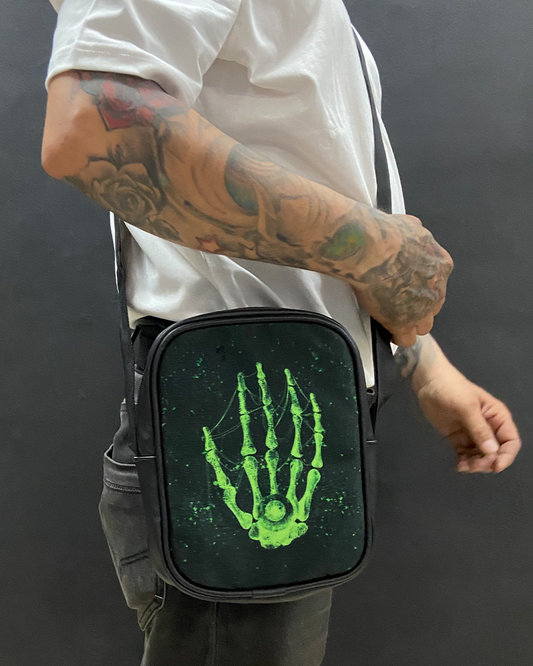Webbed Claw Faux Leather Side Sling Bag