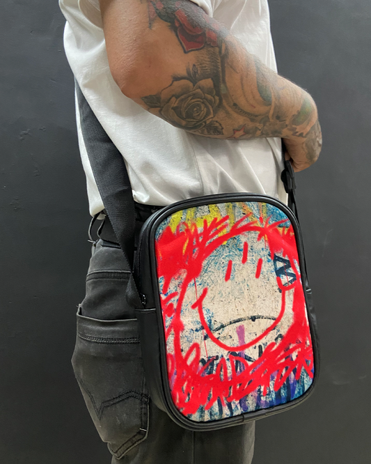 Drip Faux Leather Side Sling Bag