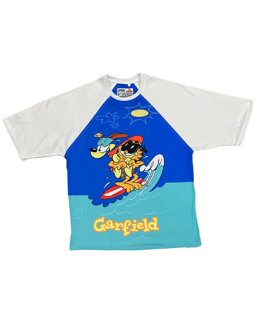 Surfing Garfield Oversized Raglan T-shirt
