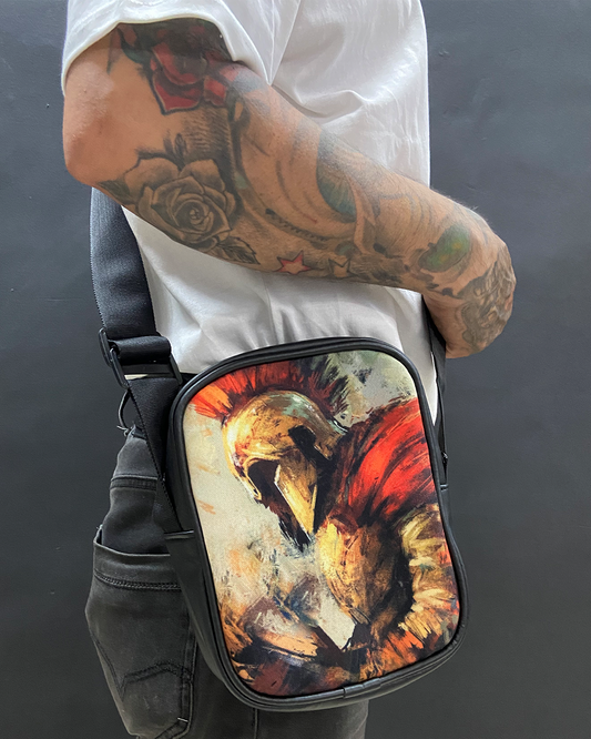 Gladiator Faux Leather Side Sling Bag