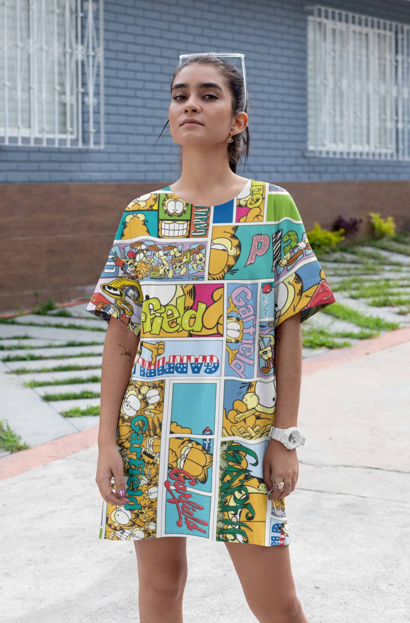 Garfield Foodie Oversized Tshirt Dress
