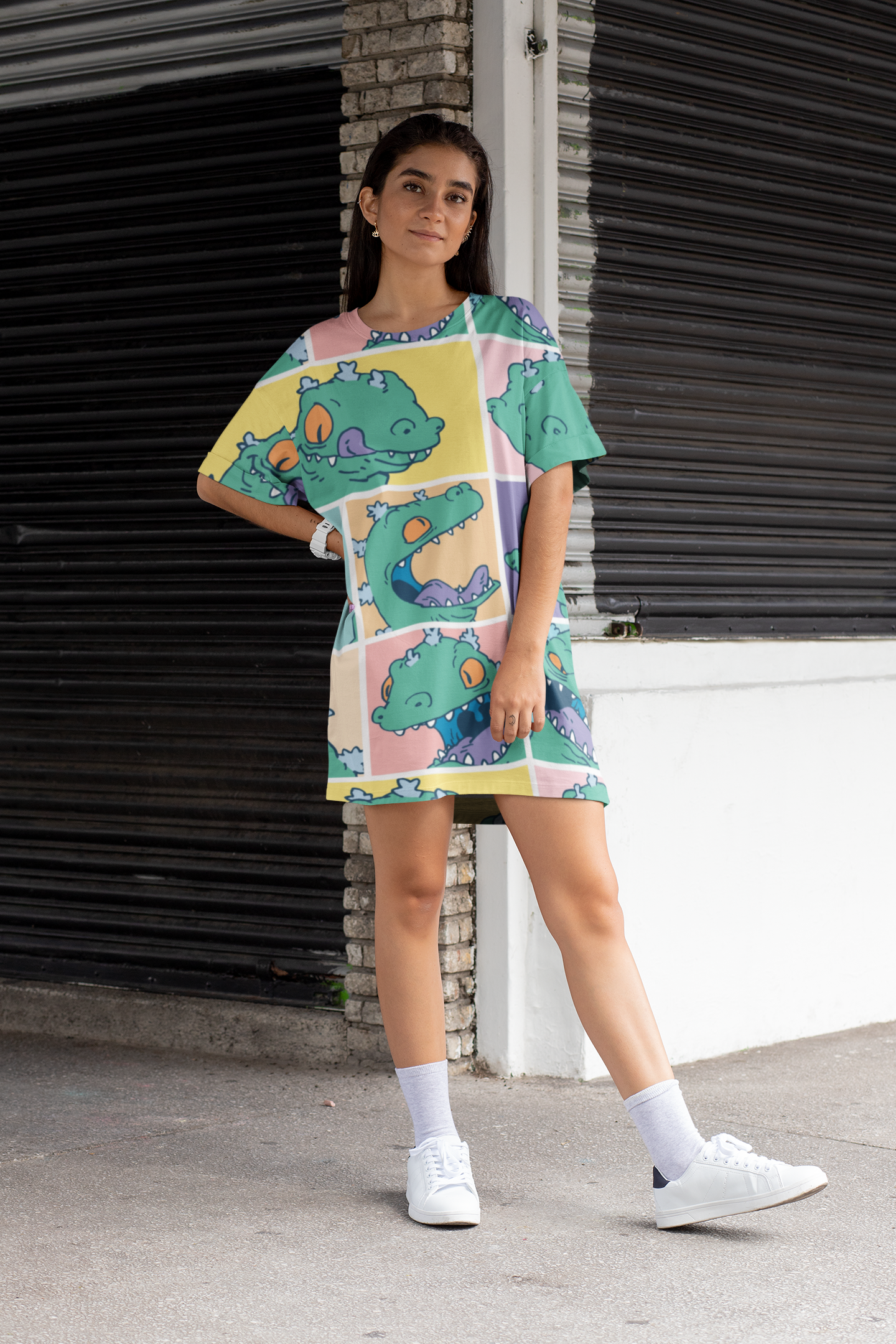 Rugrats Reptar Oversized T-shirt Dress