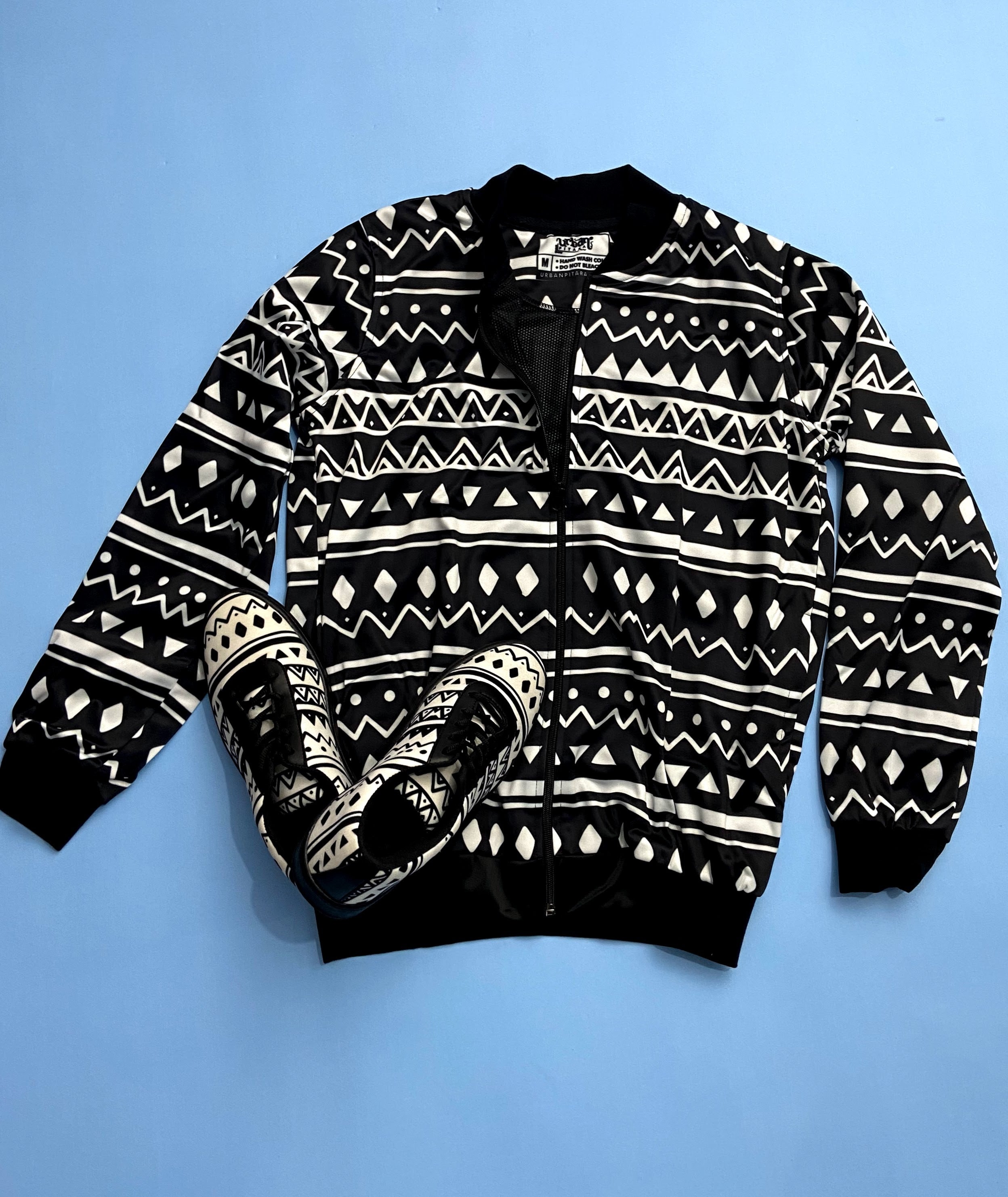 Multicolor Native Aztec Doodle Women's Bomber Jacket