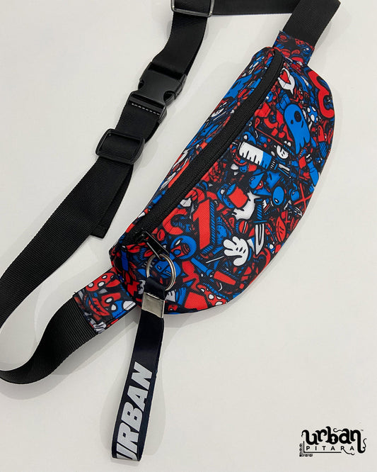 Bluedy Red Doodle Fanny Pack