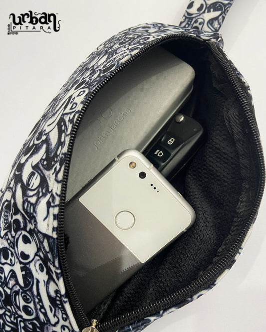 Grey Anime Fanny Pack