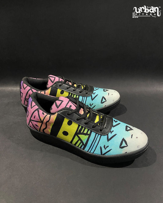 Painted Tribal Canvas Sneakers
