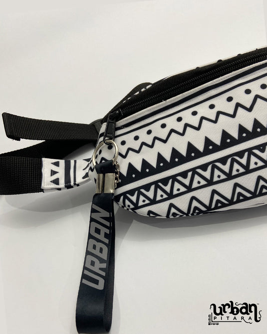 White Tribal Fanny Pack