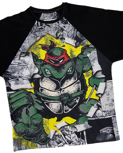Turtles Retro Oversized Raglan T-shirt