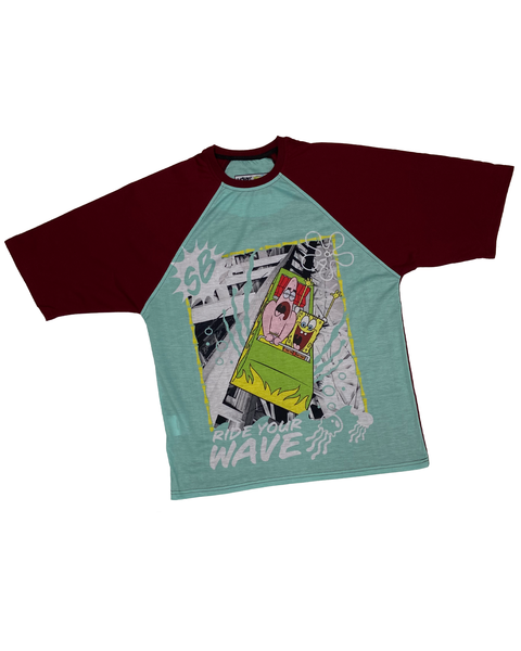 Spongebob Ride Your Wave Oversized Raglan T-shirt