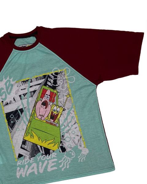 Spongebob Ride Your Wave Oversized Raglan T-shirt