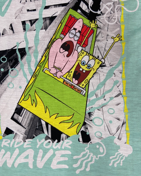 Spongebob Ride Your Wave Oversized Raglan T-shirt