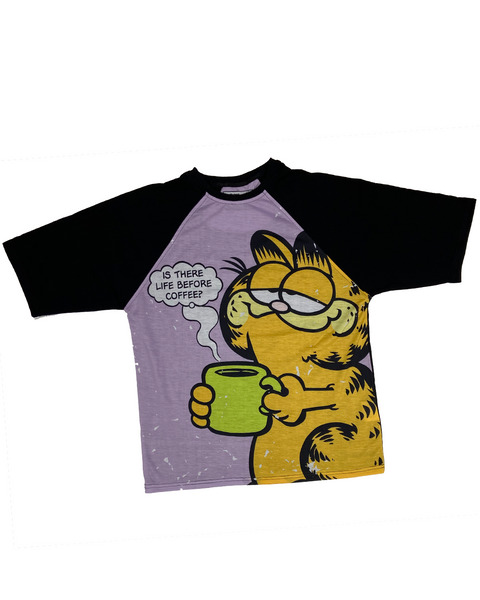 Garfield Loves Coffee Oversized Raglan T-shirt