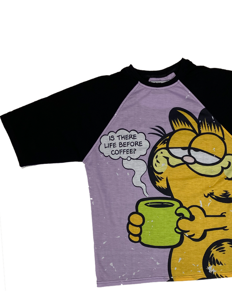 Garfield Loves Coffee Oversized Raglan T-shirt
