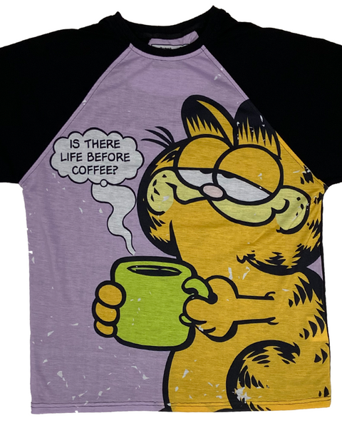 Garfield Loves Coffee Oversized Raglan T-shirt