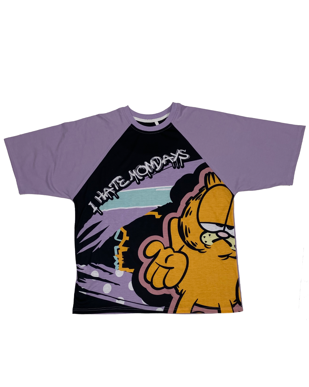 Garfield Hate Mondays Oversized Raglan T-shirt