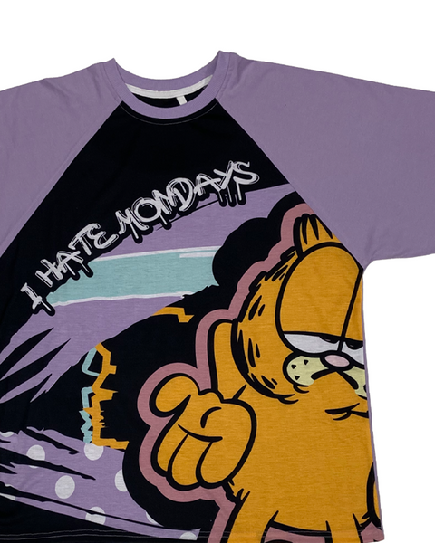 Garfield Hate Mondays Oversized Raglan T-shirt