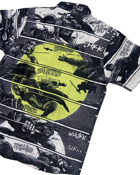 Ninja Turtles Combat Comics Buttoned Shirt