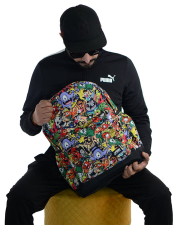 Cute Monsters Canvas Backpack