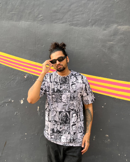 Killer Comics Monochrome Oversized Tshirt