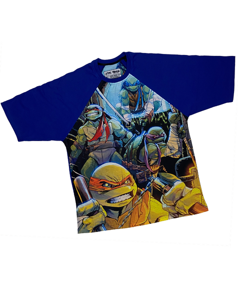 Turtle Battle Stance Oversized Raglan T-shirt