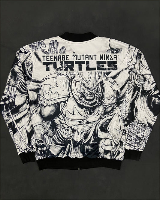 Ninja Turtles Shredder Monochrome Bomber Jacket