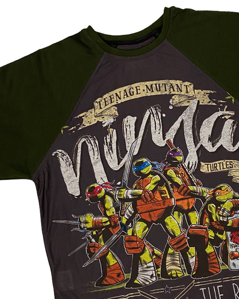 TMNT Bros on Road Oversized Raglan T-shirt