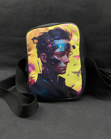 Cyberpunk Faux Leather Side Sling Bag
