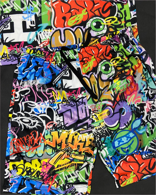 TMNT Grafitti T-shirt Shorts Combo