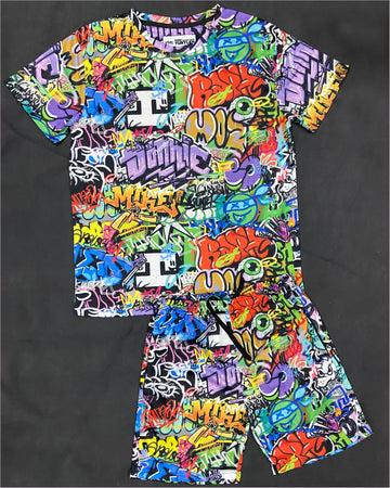 TMNT Grafitti T-shirt Shorts Combo