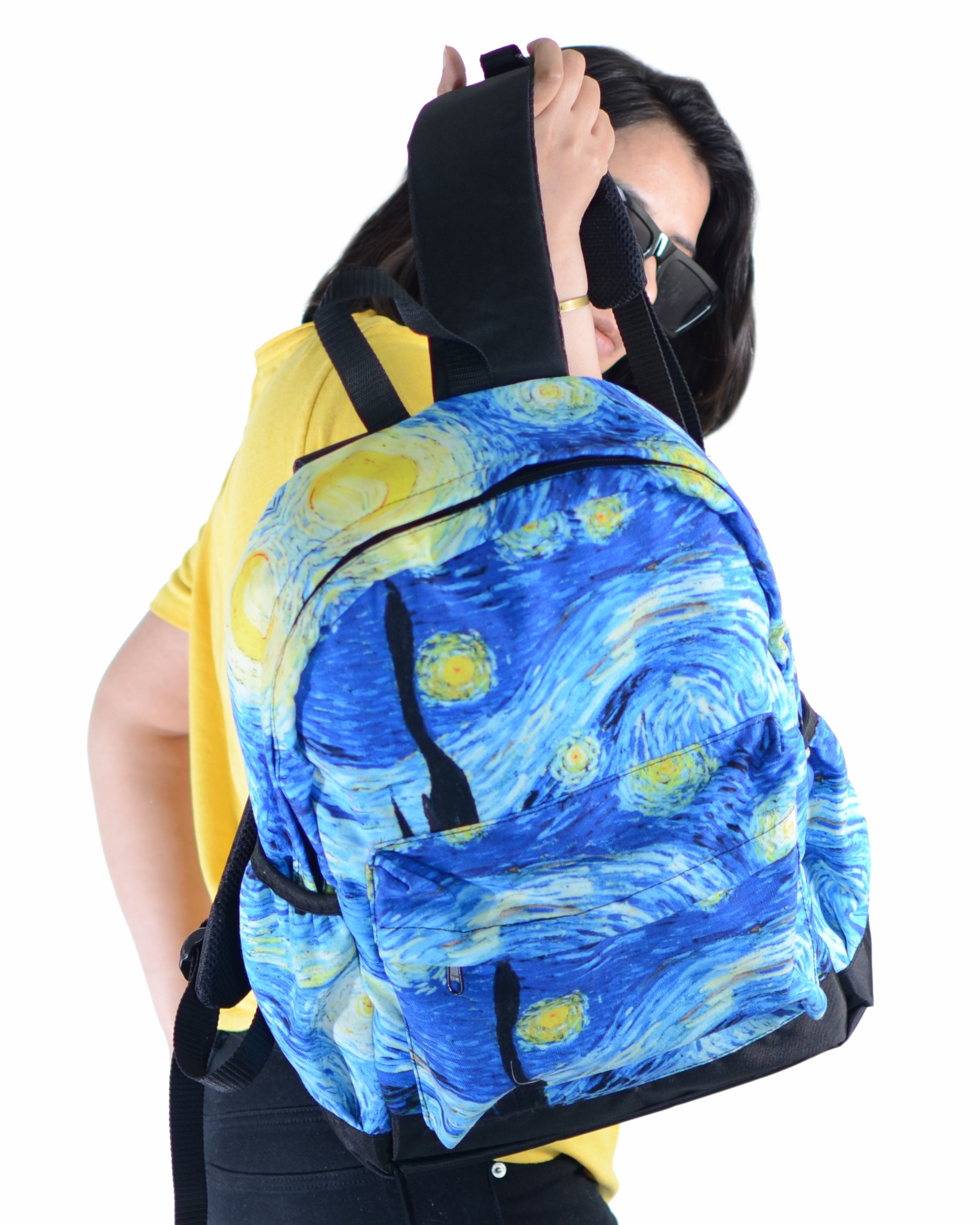 Starry Night Canvas Backpack