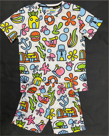 Spongebob Bikini Bottom T-shirt Shorts Combo