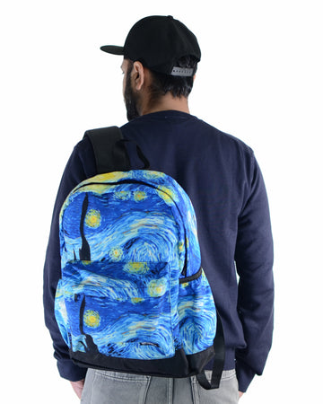 Starry Night Canvas Backpack