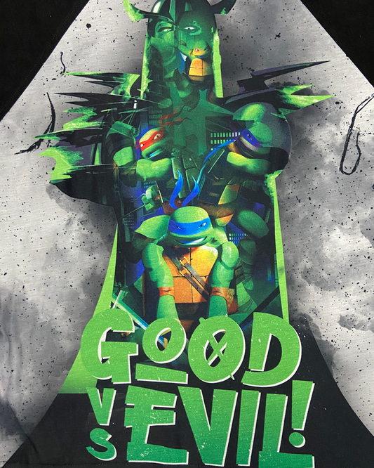 Ninja Turtles Good & Evil Black Oversized Raglan T-shirt