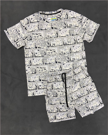 Spongebob Comic Strips T-shirt Shorts Combo